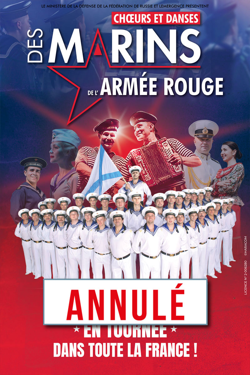 CHŒURS ET DANSES DES MARINS DE L'ARMÉE ROUGE  
 Bourg-en-Bresse 
 jeudi, 10 mars 2022